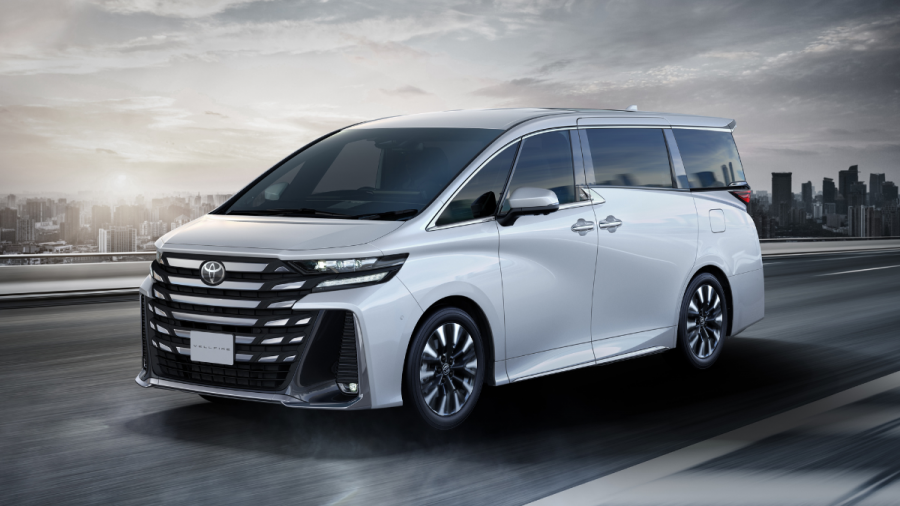 White Toyota Vellfire premium MPV